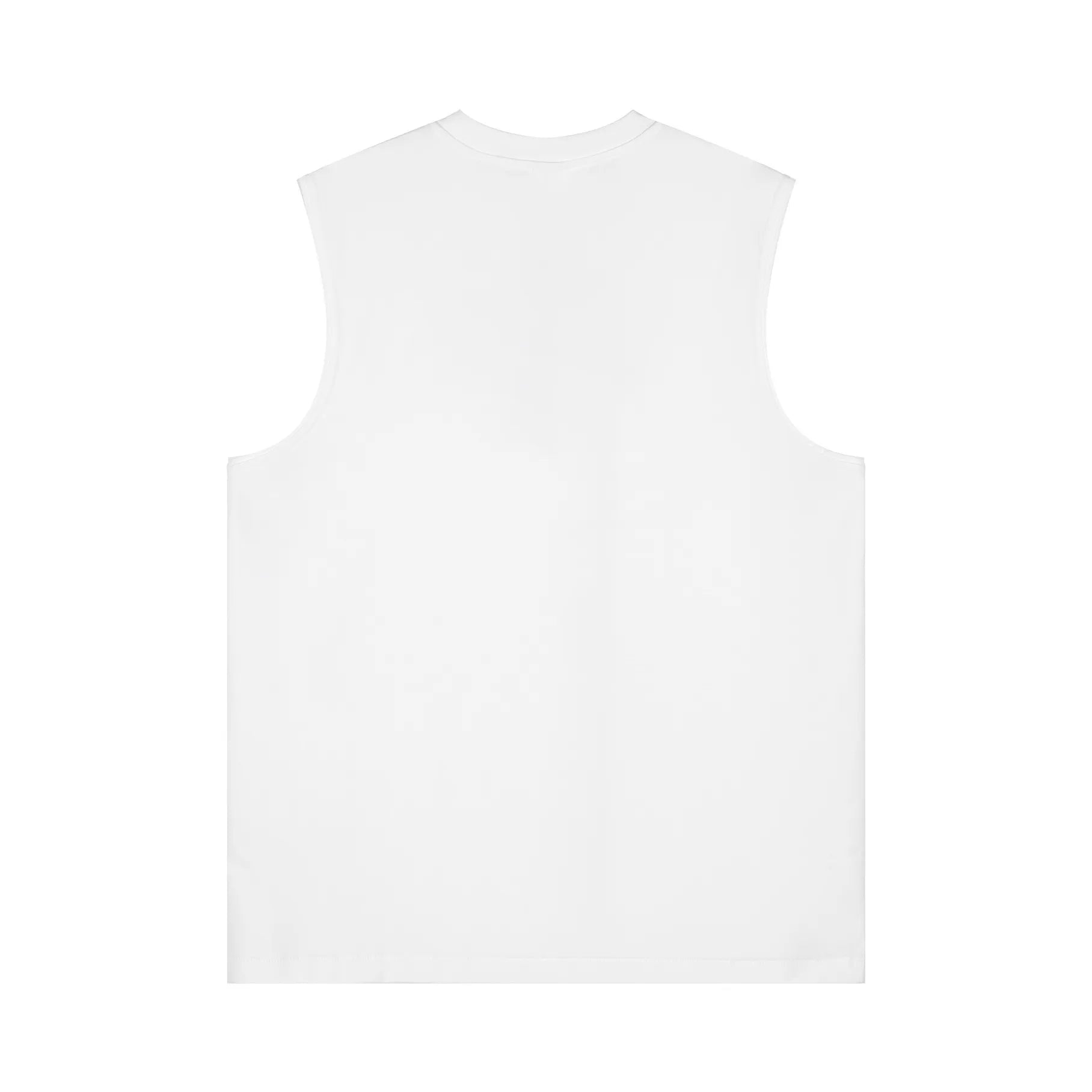 White sleeveless shirt on a white background