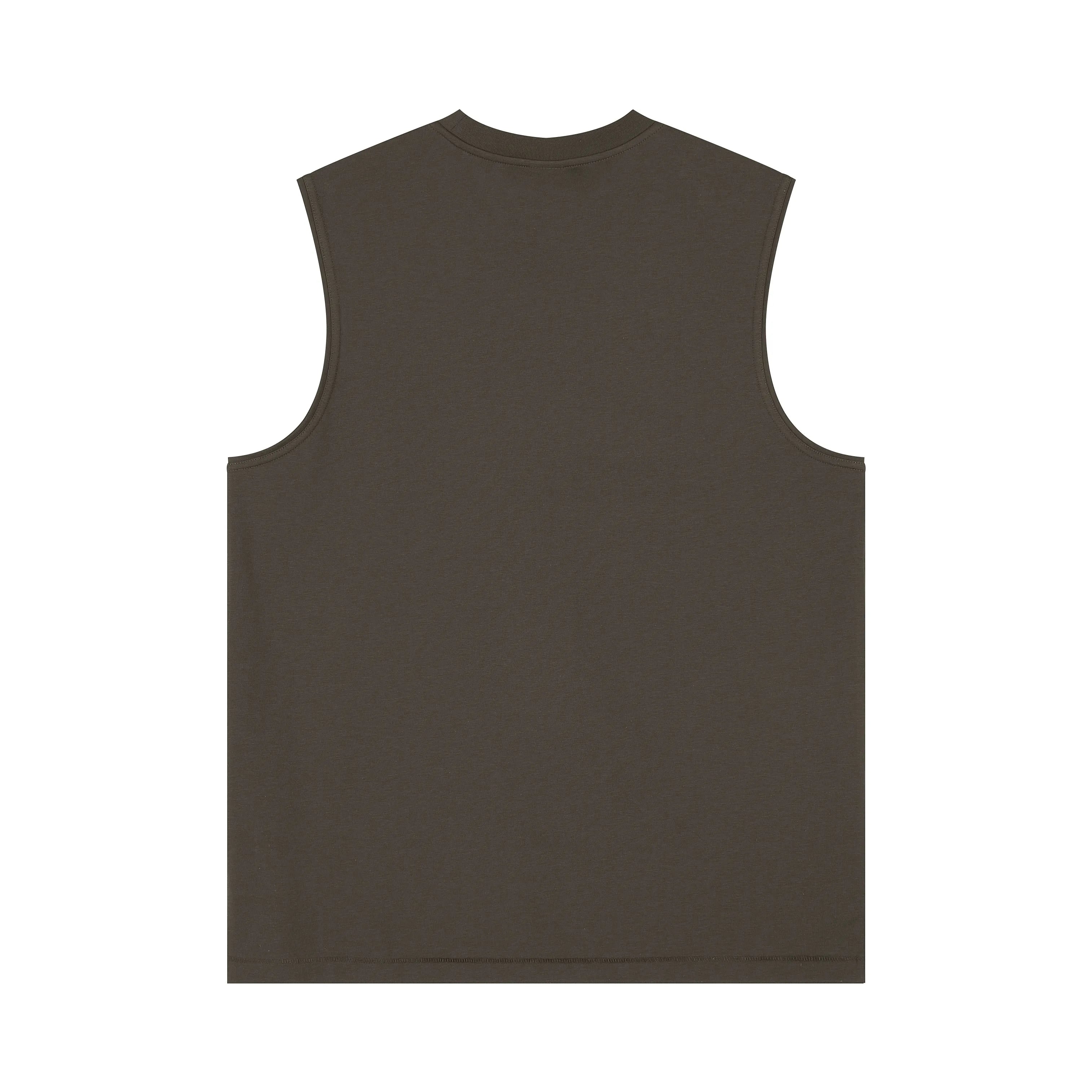 Brown sleeveless shirt on a white background