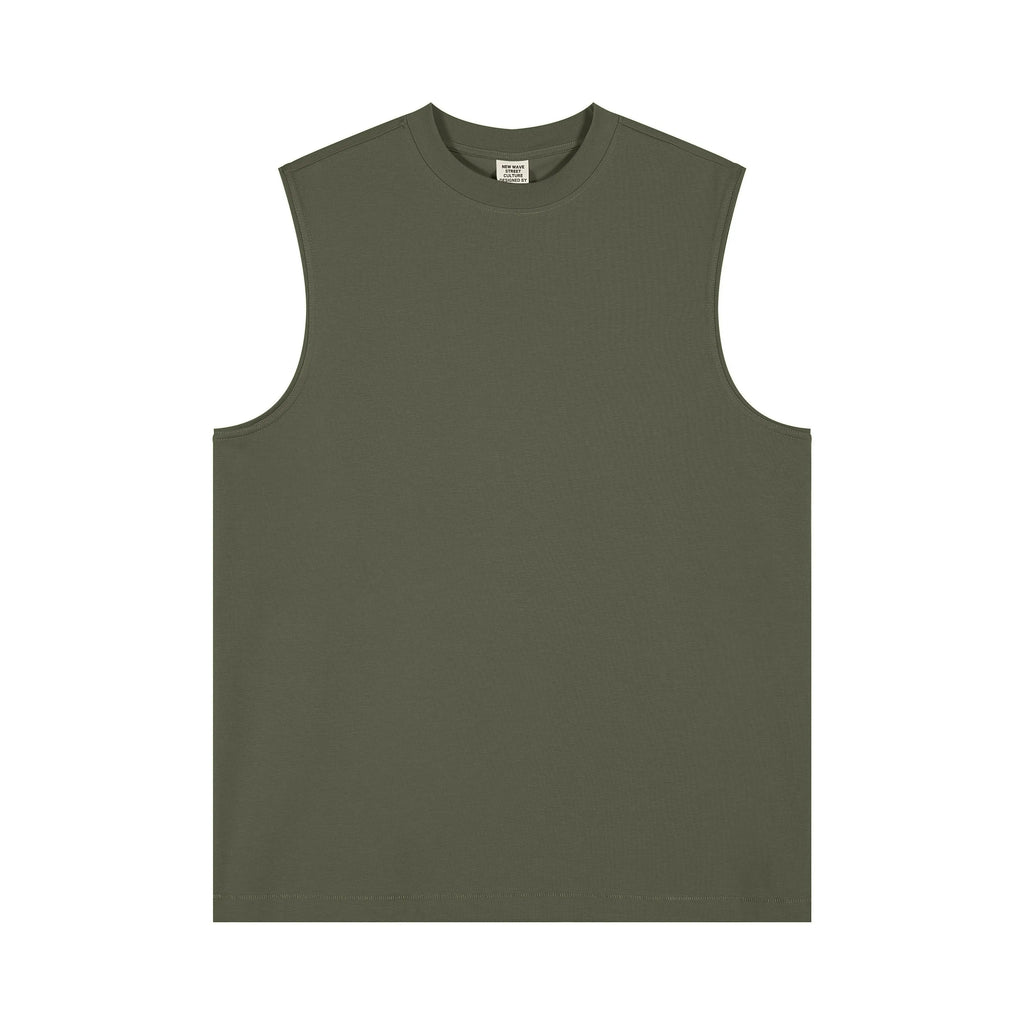 Green sleeveless shirt on a white background