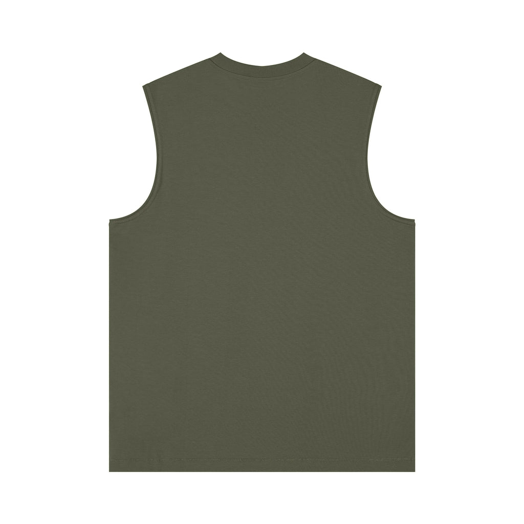 Green sleeveless shirt on a white background