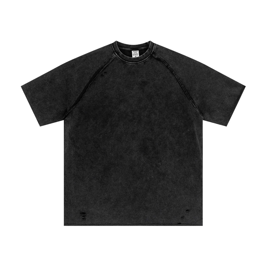 Black t-shirt on a white background
