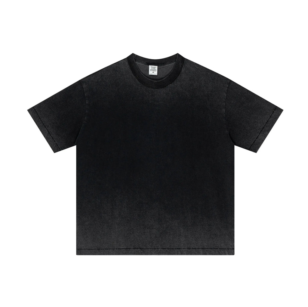Black t-shirt on a white background