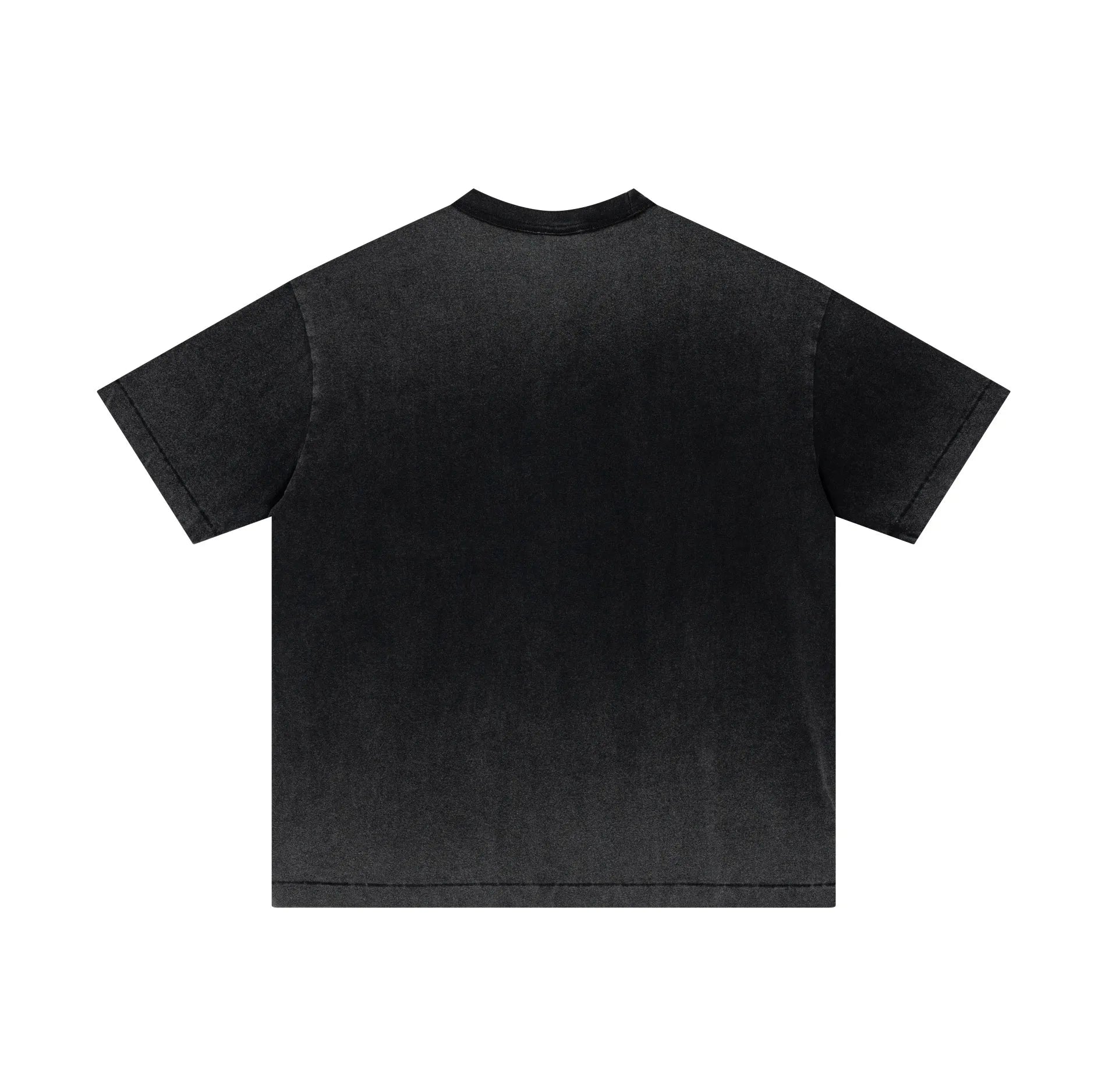 Black t-shirt on a white background