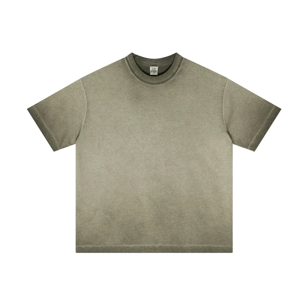 Plain green t-shirt on a white background