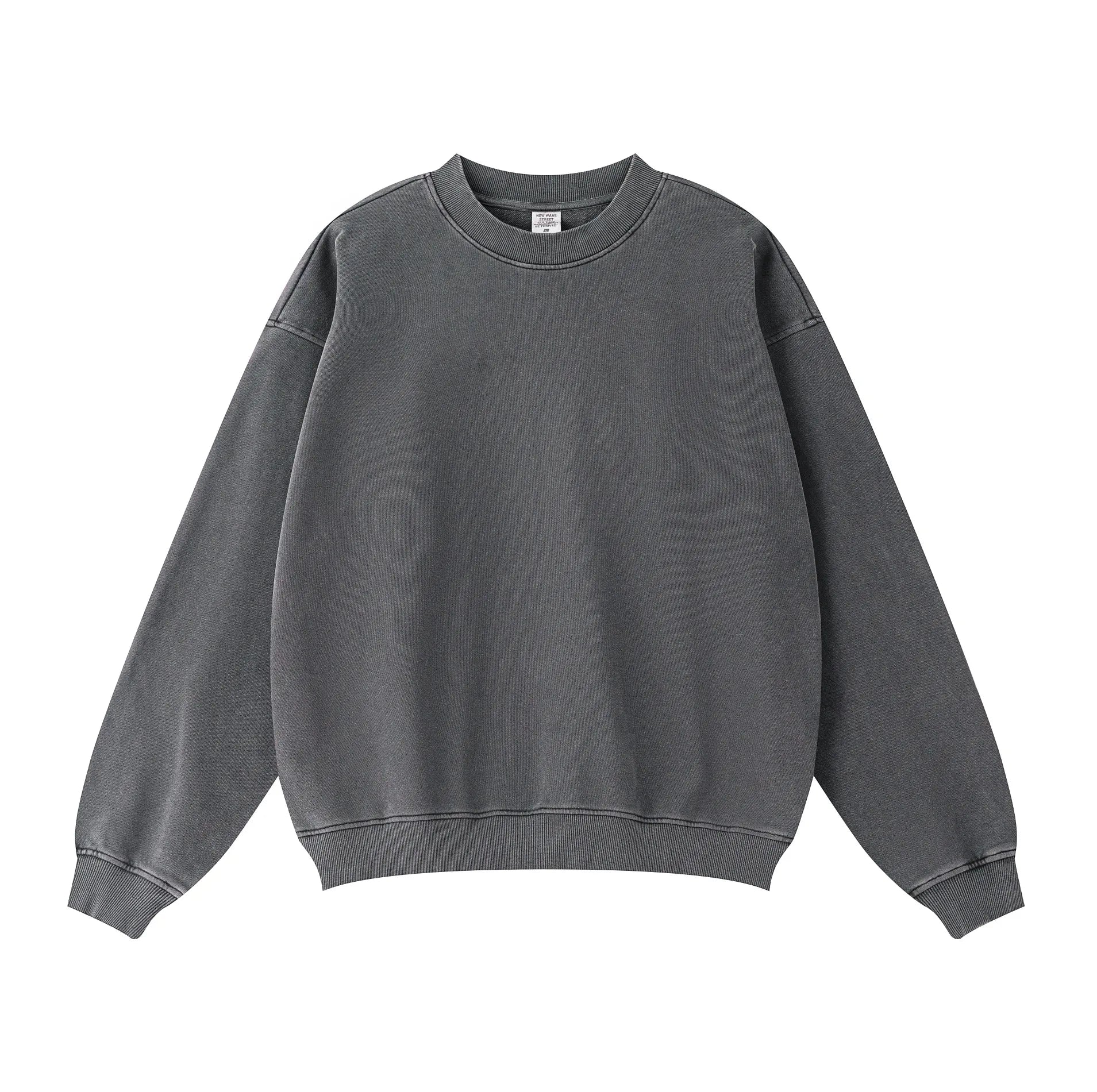 Gray sweatshirt on a white background