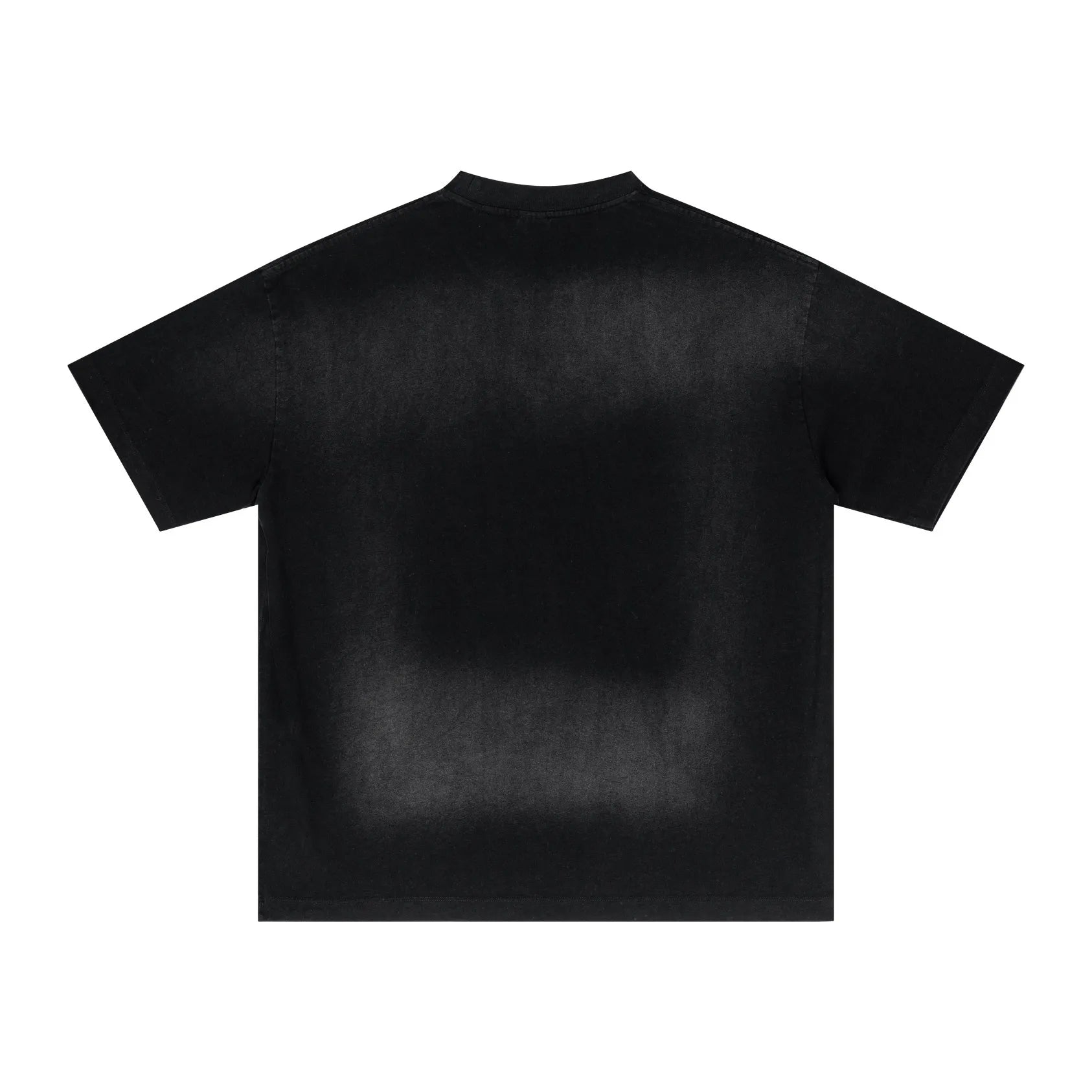 Black t-shirt on a white background