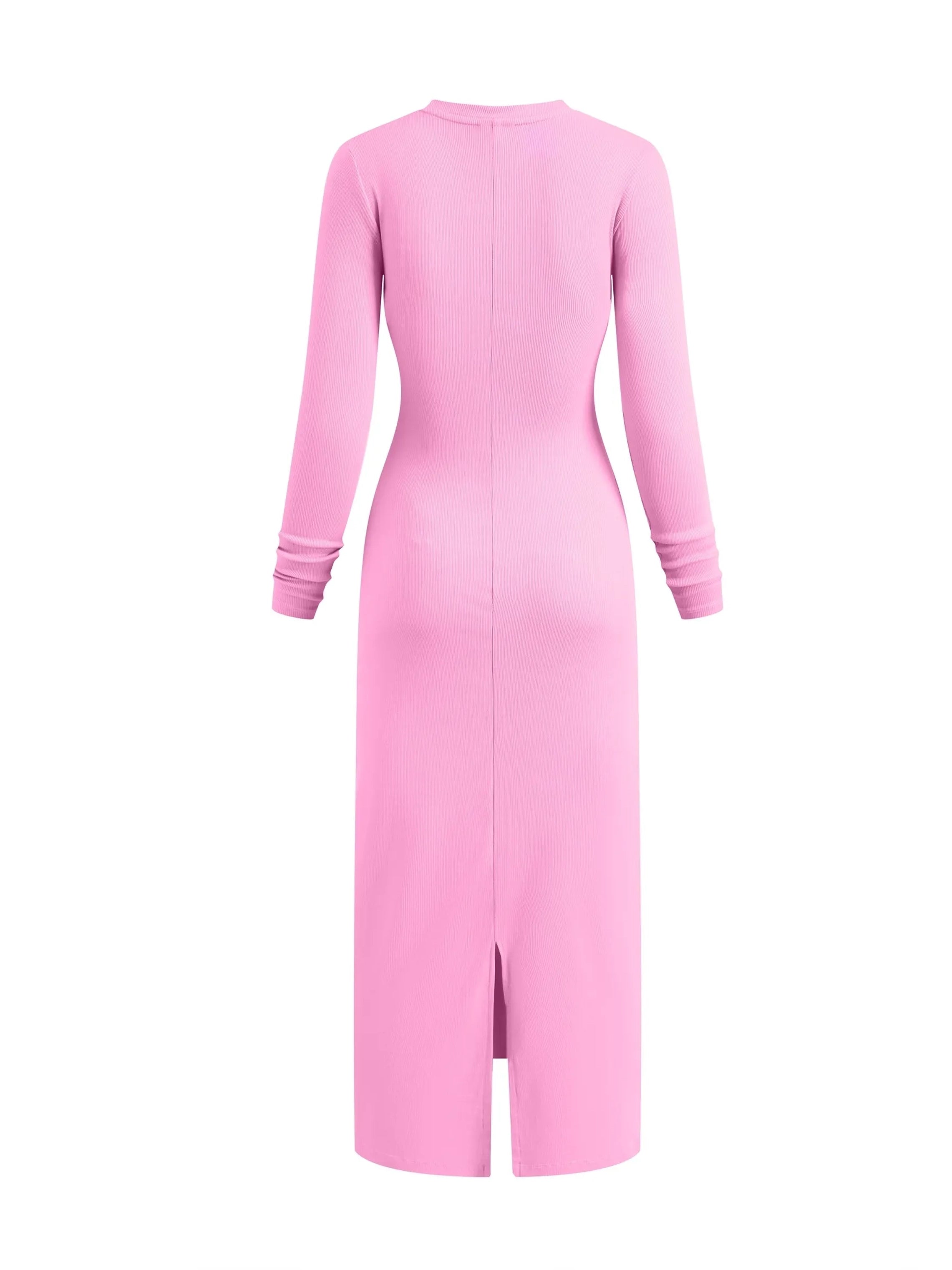 WASHED BODYCON MAXI DRESS WITH HIGH SLIT