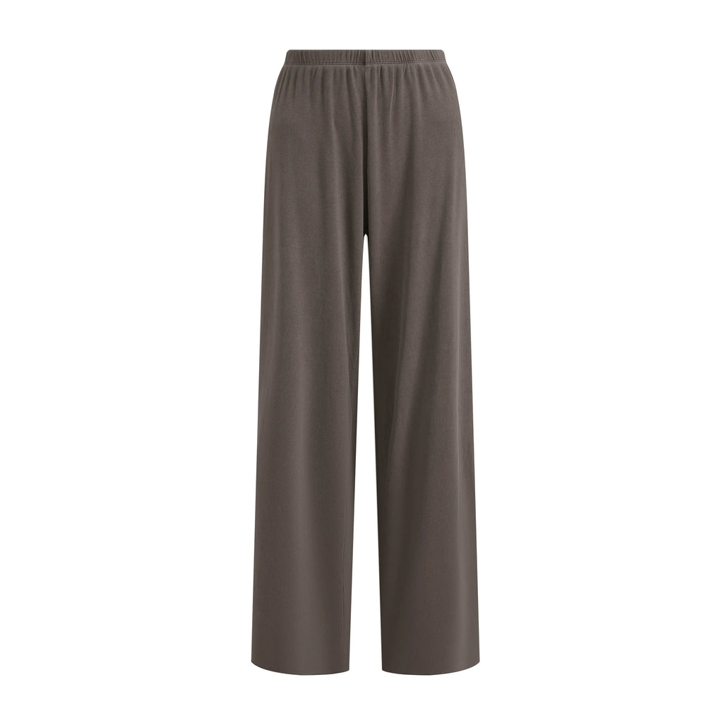 WASHED SLIM-FIT STRAIGHT-LEG PANTS