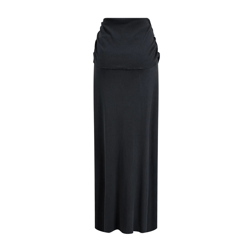 Black long skirt on a white background
