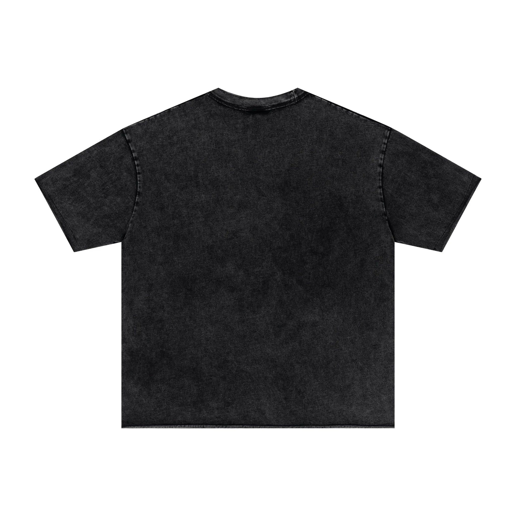 Black t-shirt on a white background