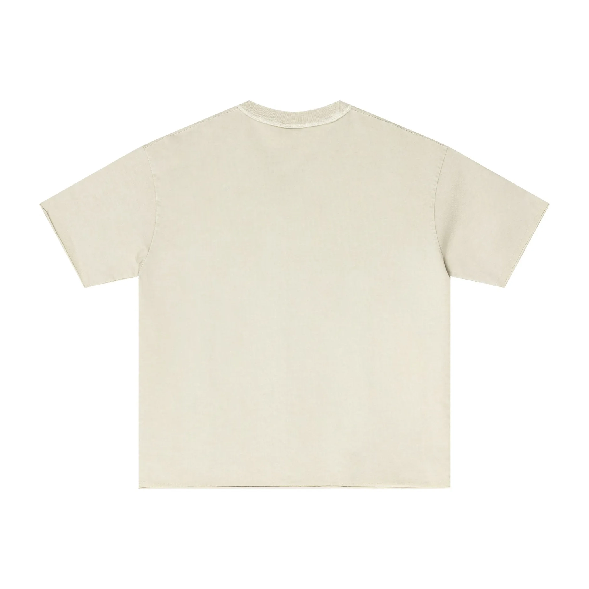 Beige t-shirt on a white background