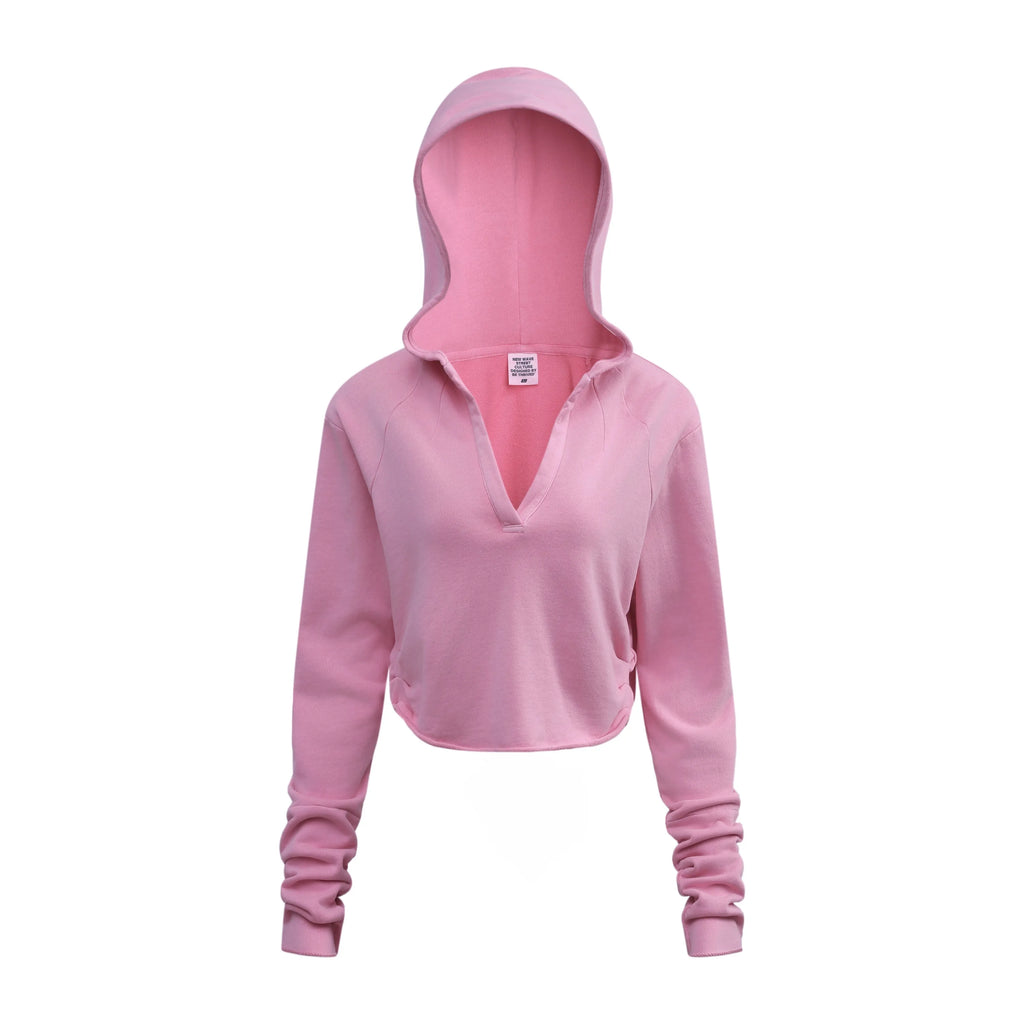 Pink hoodie on a white background