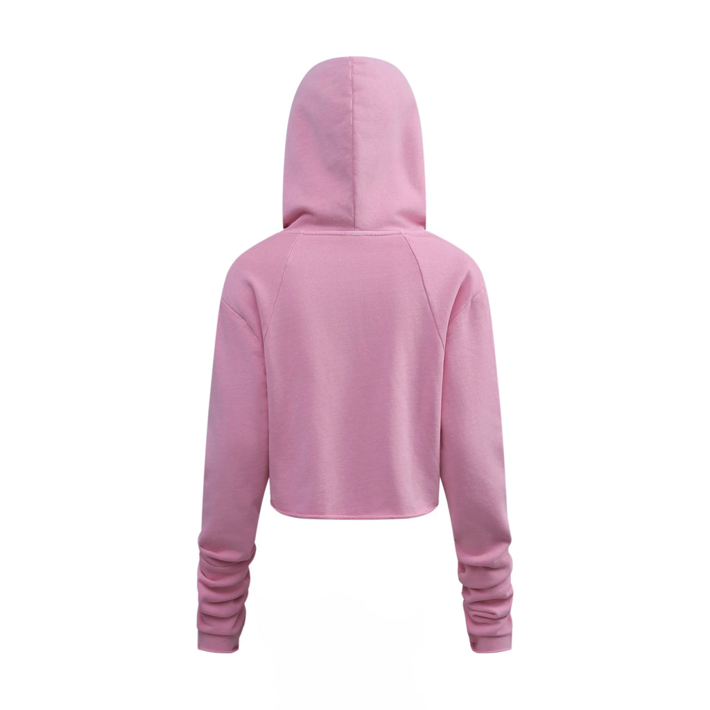 Pink hoodie on a white background