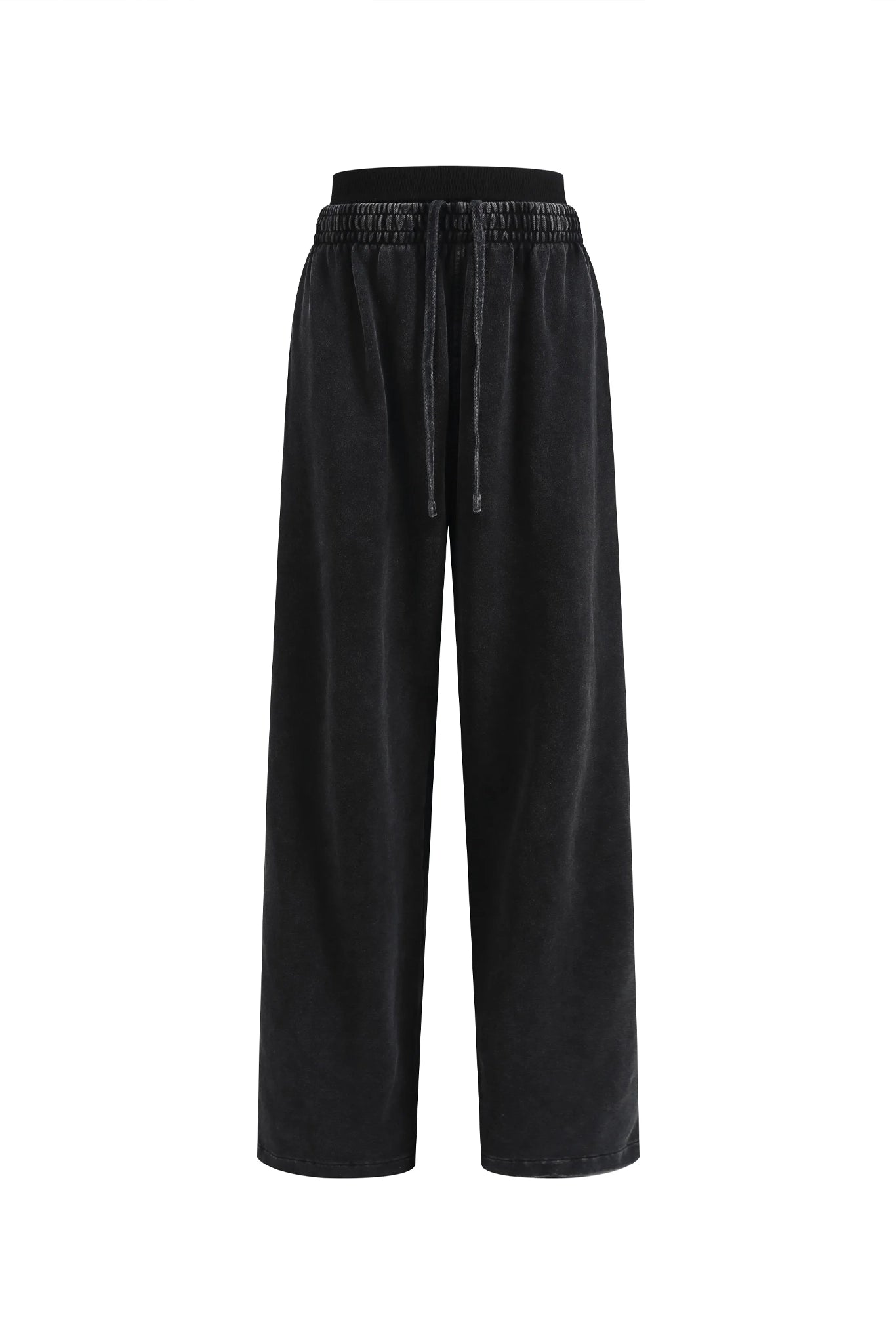 WOMEN'S DOUBLE WAIST STRAIGHT LEG PANTS